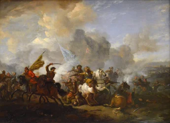 skärmytsling mellan ryttare mellan orientaler och imperialister